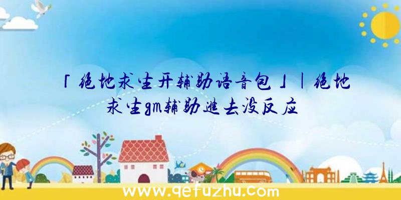 「绝地求生开辅助语音包」|绝地求生gm辅助进去没反应